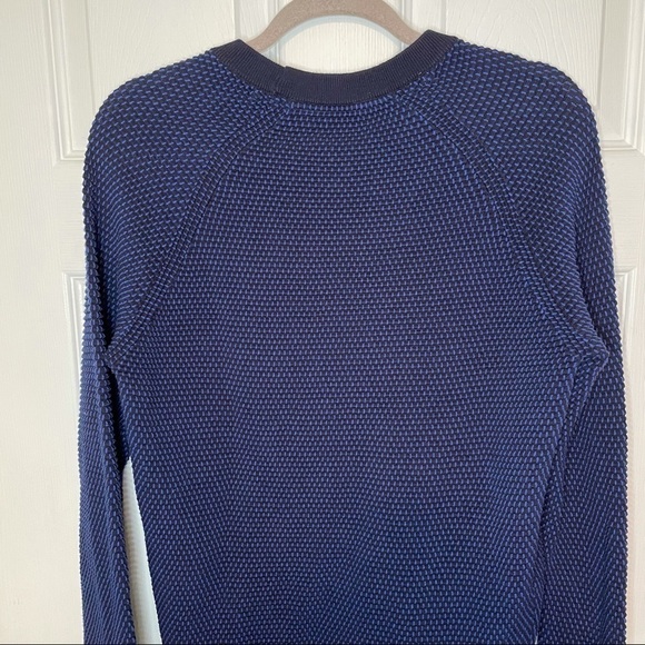TED Baker London Long Sleeve Blue Pullover Crewneck Sweater Medium - Picture 4 of 5